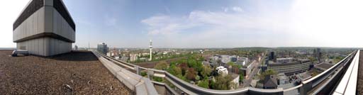 Duisburg, Silberpalais(Klöcknergebäude), Blick vom Dach nach SO